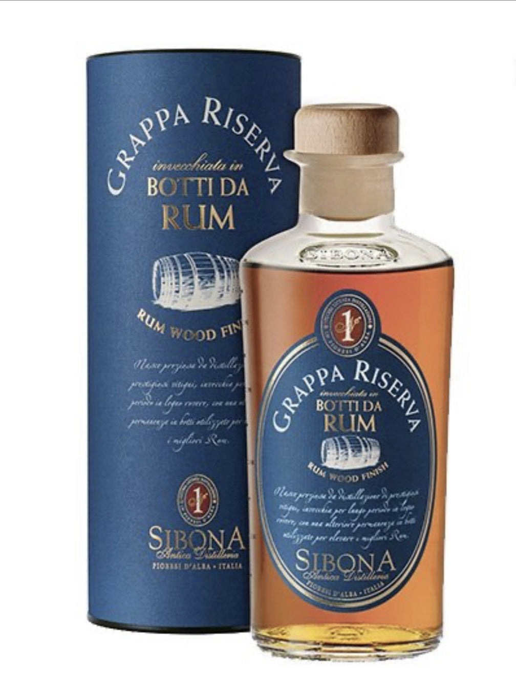 Grappa Riserva in botti da Rum con astuccio Distilleria Sibona