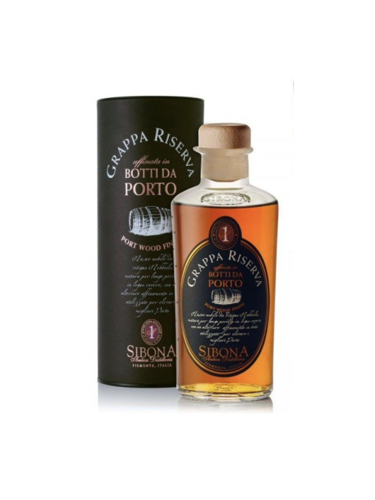 Grappa Riserva in botti da Porto con astuccio Distilleria Sibona