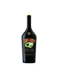 Baileys Irish Cream whisky bottle, 1.14L matte black glass with gold cap and green landscape label