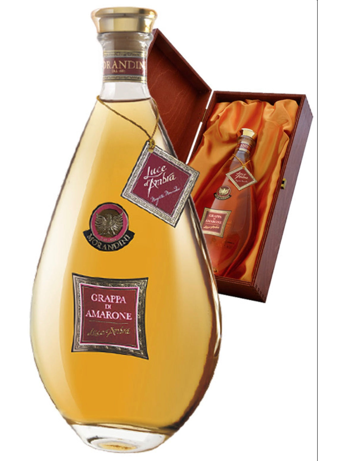 Grappa Amarone Riserva Astuccio di Legno  Luce D Ambra Morandini