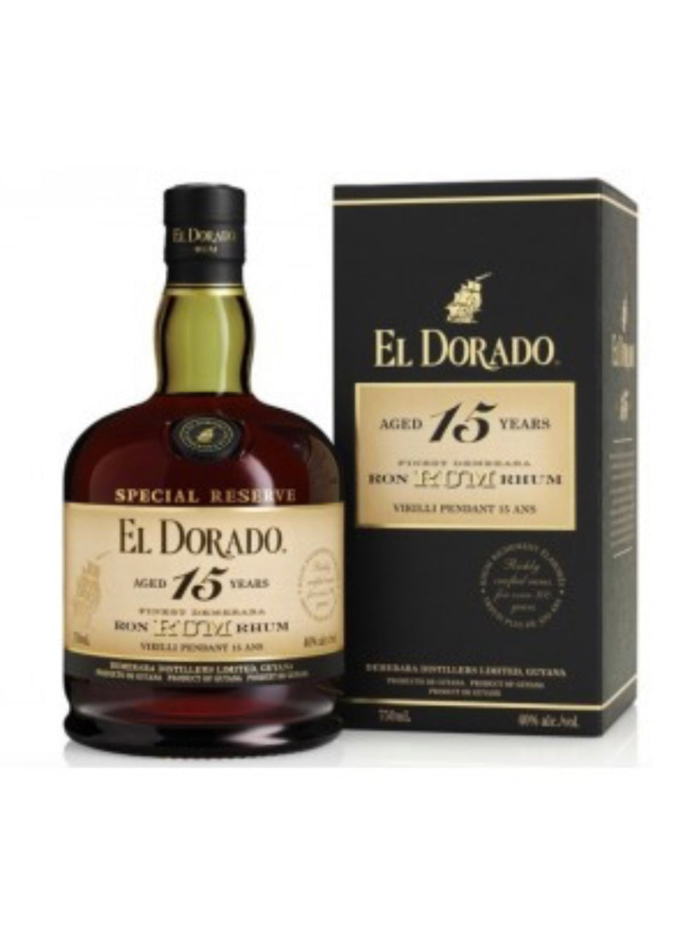Rum El Dorado  15 Years Old Special Reserve con astuccio