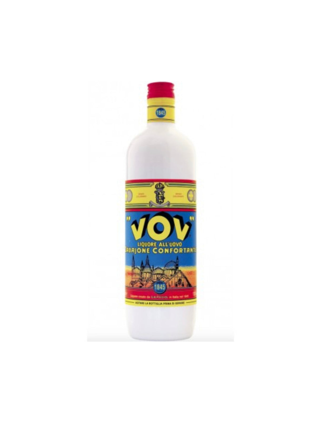Vov Arrajone liqueur bottle with cathedral label