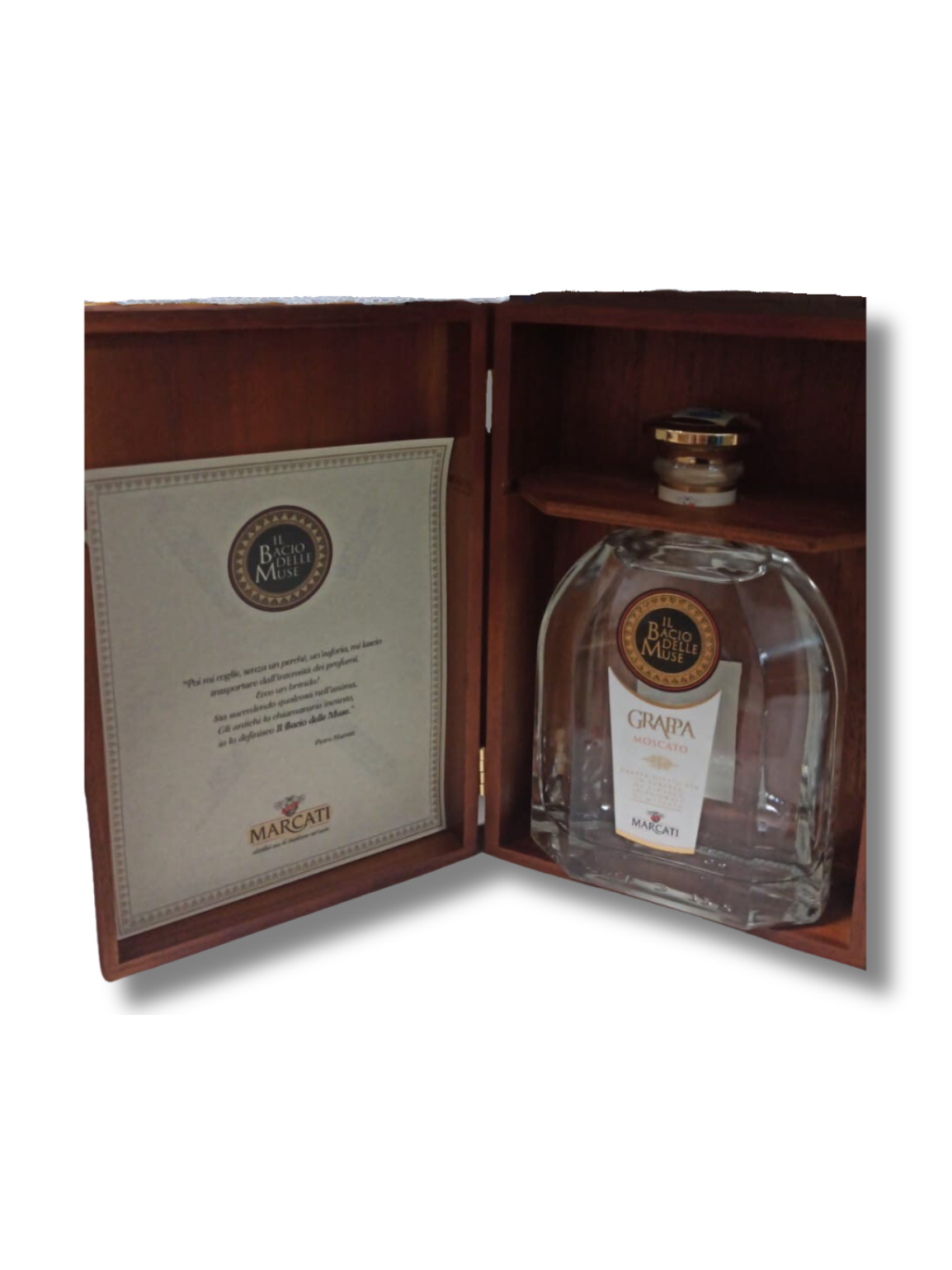 Grappa di Moscato Il Bacio Delle Muse Marcati
