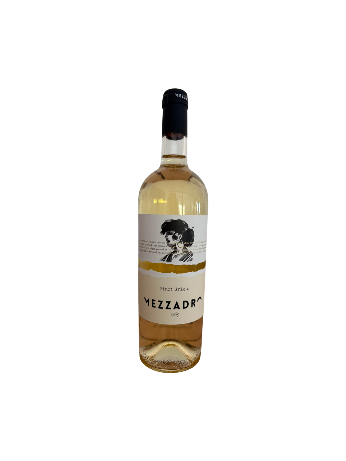Pinot Grigio Mezzadro white wine bottle by Cantine Spinelli