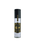 Tassoni Gin Superfine with Diamond Cedar essence, clear glass bottle with black cap and gold label